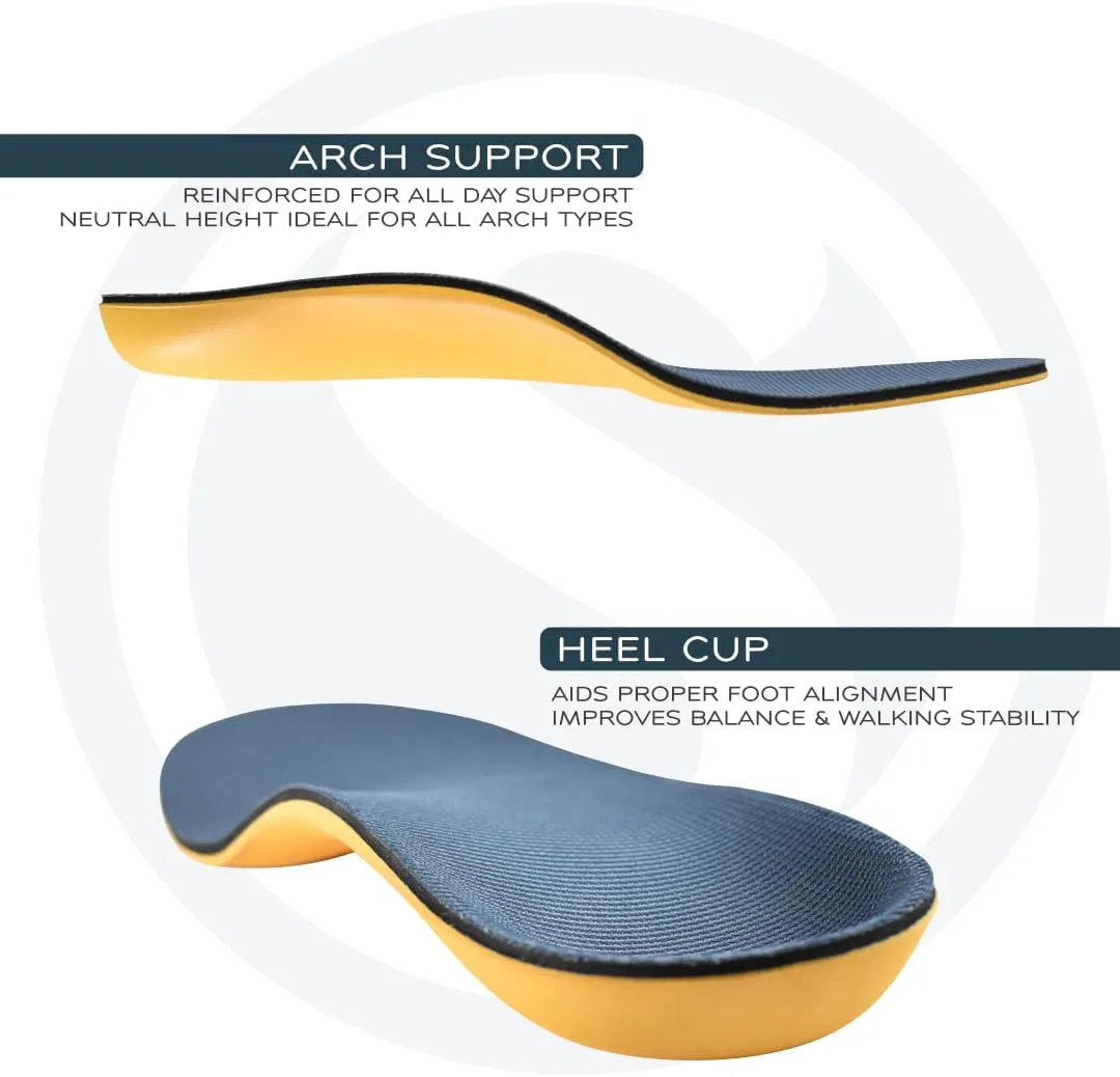 SoleAid II Performance Insole, Neutral Height Semi-Rigid Arch Support Orthotic for Pronation, Shock Absorbing, Anti-Fatigue, All Day Comfort Shoe Insert