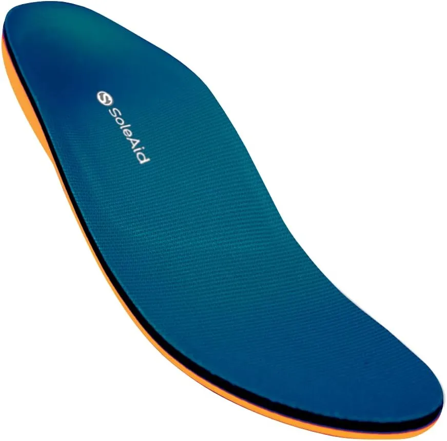 SoleAid II Performance Insole, Neutral Height Semi-Rigid Arch Support Orthotic for Pronation, Shock Absorbing, Anti-Fatigue, All Day Comfort Shoe Insert