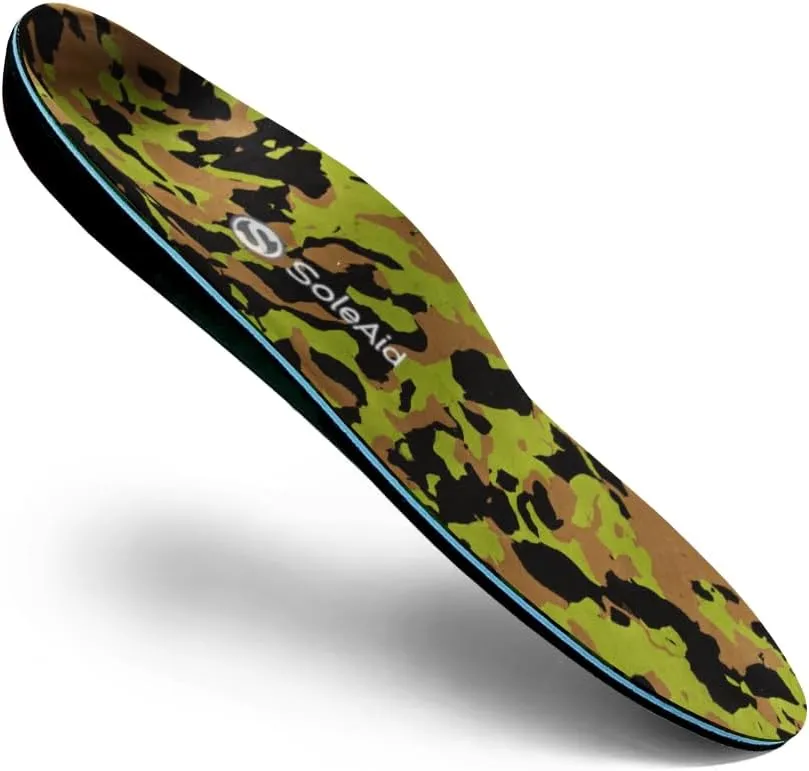 SoleAid Work III Performance Insoles - Anti-Fatigue Medium Flex Arch Support Comfort Orthotic Shoe/Boot Insert - Triple Layered Shock-Absorbing Foam Cushioned Insole (Women - / Men 13-13.5)