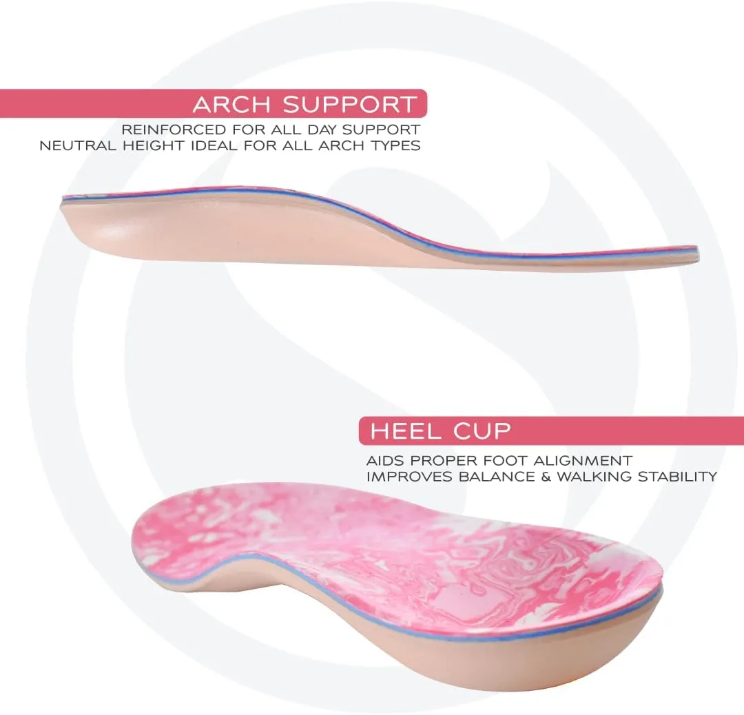 SoleAid XTI Insoles - 3-Layer Performance Insole, Semi-Rigid Arch Support - Light Weight, Shock Absorbing, Anti-Fatigue Foot Orthotic for Plantar Fasciitis (Men's - / Women's 7-7.5)