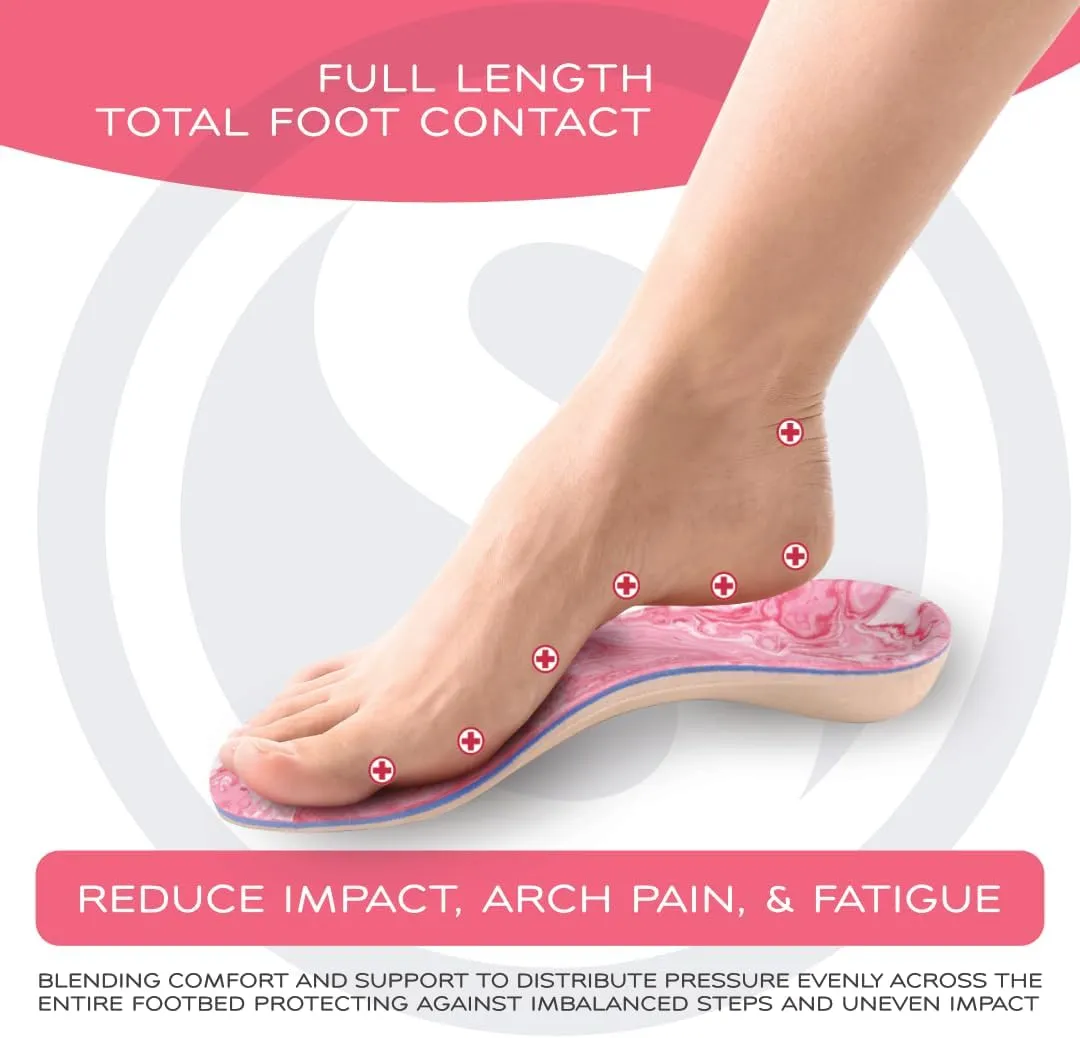 SoleAid XTI Insoles - 3-Layer Performance Insole, Semi-Rigid Arch Support - Light Weight, Shock Absorbing, Anti-Fatigue Foot Orthotic for Plantar Fasciitis (Men's - / Women's 7-7.5)