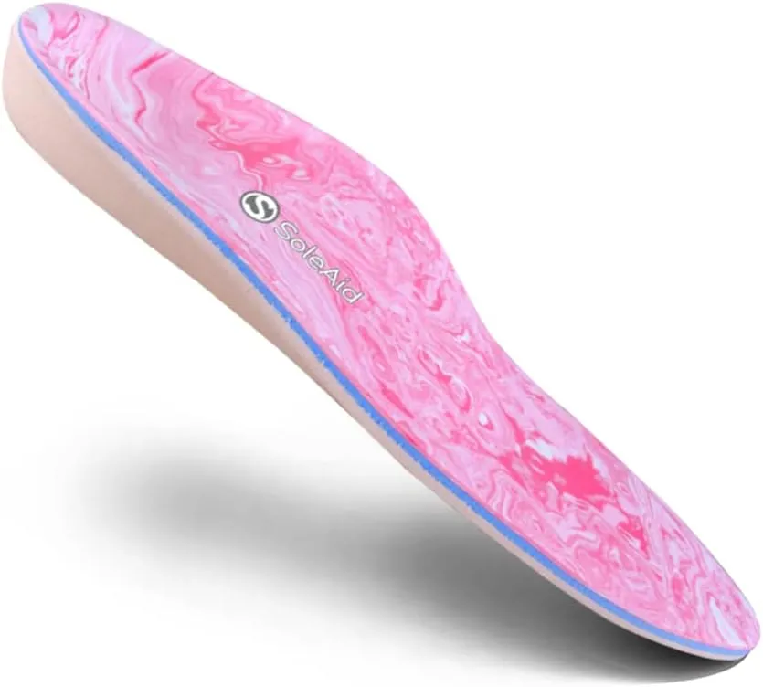 SoleAid XTI Insoles - 3-Layer Performance Insole, Semi-Rigid Arch Support - Light Weight, Shock Absorbing, Anti-Fatigue Foot Orthotic for Plantar Fasciitis (Men's - / Women's 7-7.5)