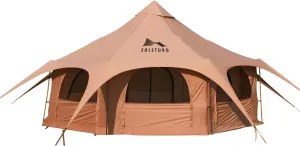 SOLSTUKU Canvas Bell Tent with Stove Jack, up to 10 People, 4 Seasons Waterproof Circus Tent for Luxury Camping, Glamping & Outdoor,16.4ft