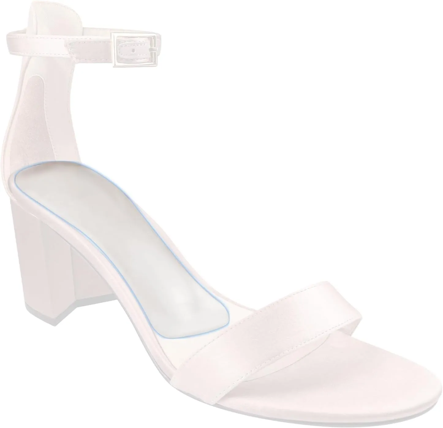 SOPROM Weight Shifting Insoles for High Heels, Transparency Gel Inserts Comfort Pads for Women Foot Pain Relief