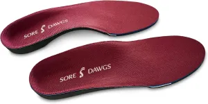 Sore Dawgs Achiever Support Insoles for Mid-Arch Active Footwear, Red, X-Large (Men's 11.5-14)