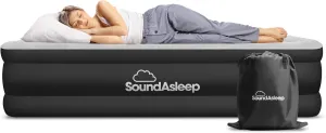 SoundAsleep Dream Series Luxury Air Mattress with ComfortCoil Technology & Built-in High Capacity Pump for Home & Camping- Double Height, Adjustable, Inflatable Blow Up, Portable - King Size