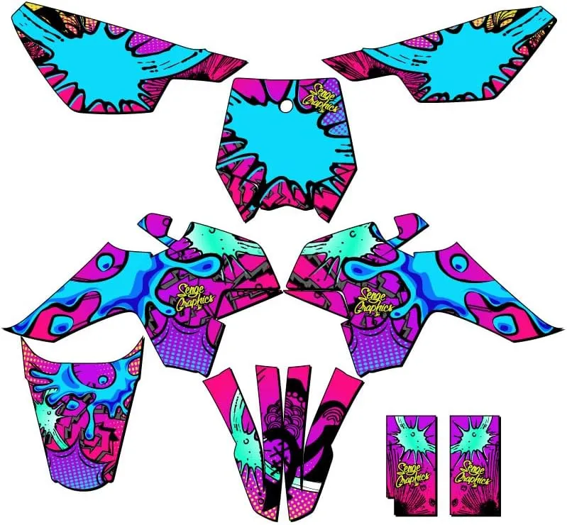 SR 70 C Zany Pink Senge Graphics Complete Kit Compatible with SSR