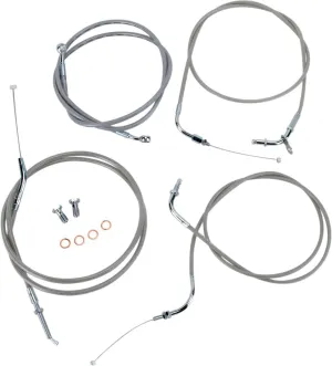 Stainless Handlebar Cable and Line Kit - 18in Bar BA-8015KT-18