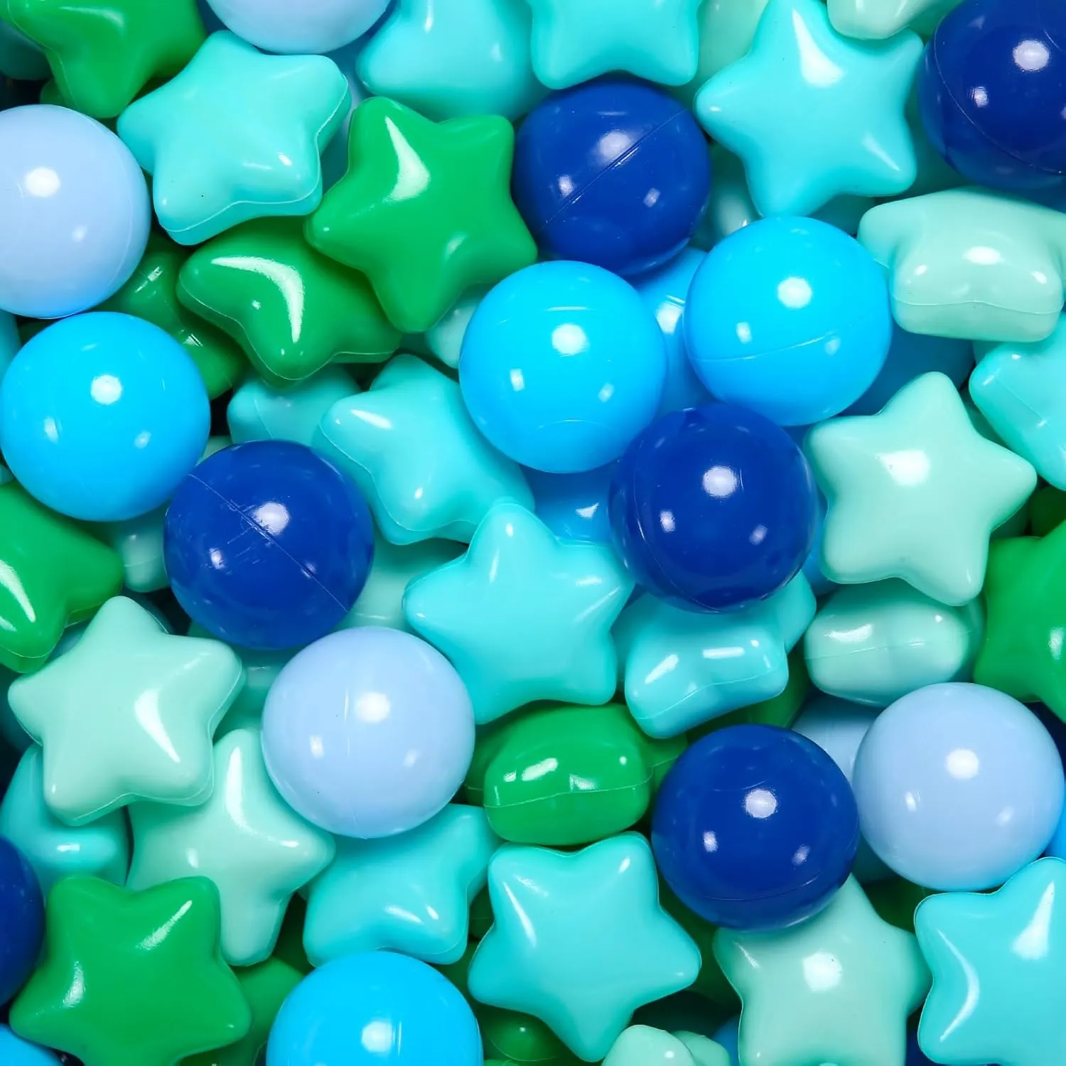 Star Ball Pit Balls for Toddlers Ball Pits, 50 100 200 500 1000 Ball Pit Ball Star Shapes for Kids, Boys Girls Bounce House, Play Tent, Baby Pool, Party Decoration.