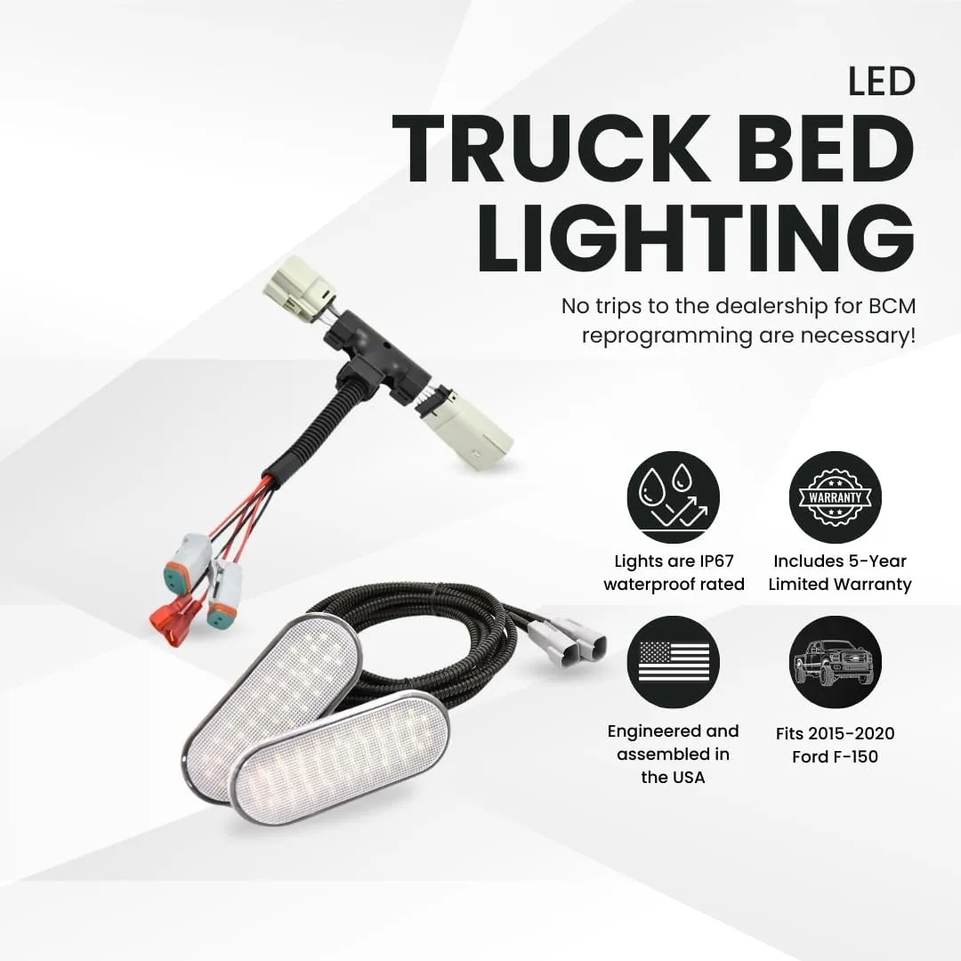 Starkey Products LED Bed Lights - OEM-Style Bed Lighting Kit - Compatible with Ford F-150 2015-2020