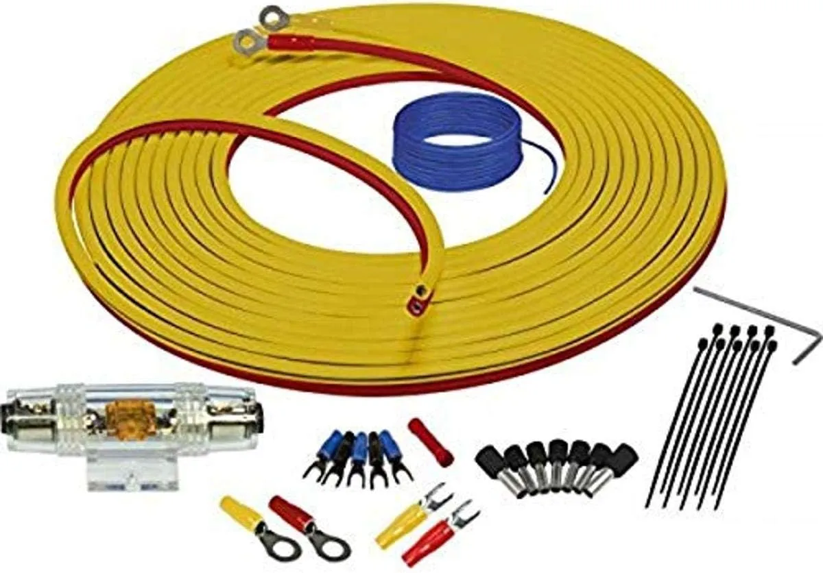 Stinger SEA4287 Marine Complete Amplifier Installation Kit 7-Meters of 8 Gauge Power   Ground
