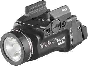 Streamlight 69504 TLR-7 HL-X sub USB 1000-Lumen Rechargeable Rail-Mounted Weapon Light Designed Exclusively for Sig Sauer P365/XL Closed Rail Systems, Includes Mounting Kit with Keys, Black