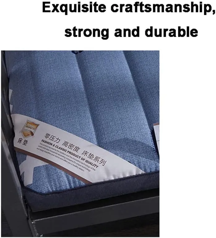 Student Dormitory Mattress| 5Cm Thicken Cotton Tatami Mattress, Foldable Mattress Breathable Soft No-Slip Mattress/Portable Futon Mat Sleeping Floor Mat,B,Twin 90x200cm