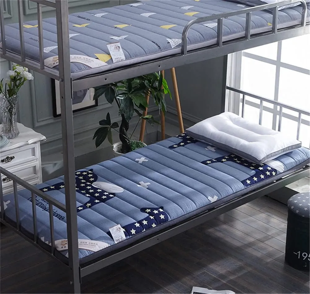 Student Dormitory Mattress| 5Cm Thicken Cotton Tatami Mattress, Foldable Mattress Breathable Soft No-Slip Mattress/Portable Futon Mat Sleeping Floor Mat,B,Twin 90x200cm