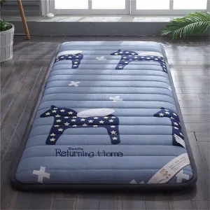Student Dormitory Mattress| 5Cm Thicken Cotton Tatami Mattress, Foldable Mattress Breathable Soft No-Slip Mattress/Portable Futon Mat Sleeping Floor Mat,B,Twin 90x200cm