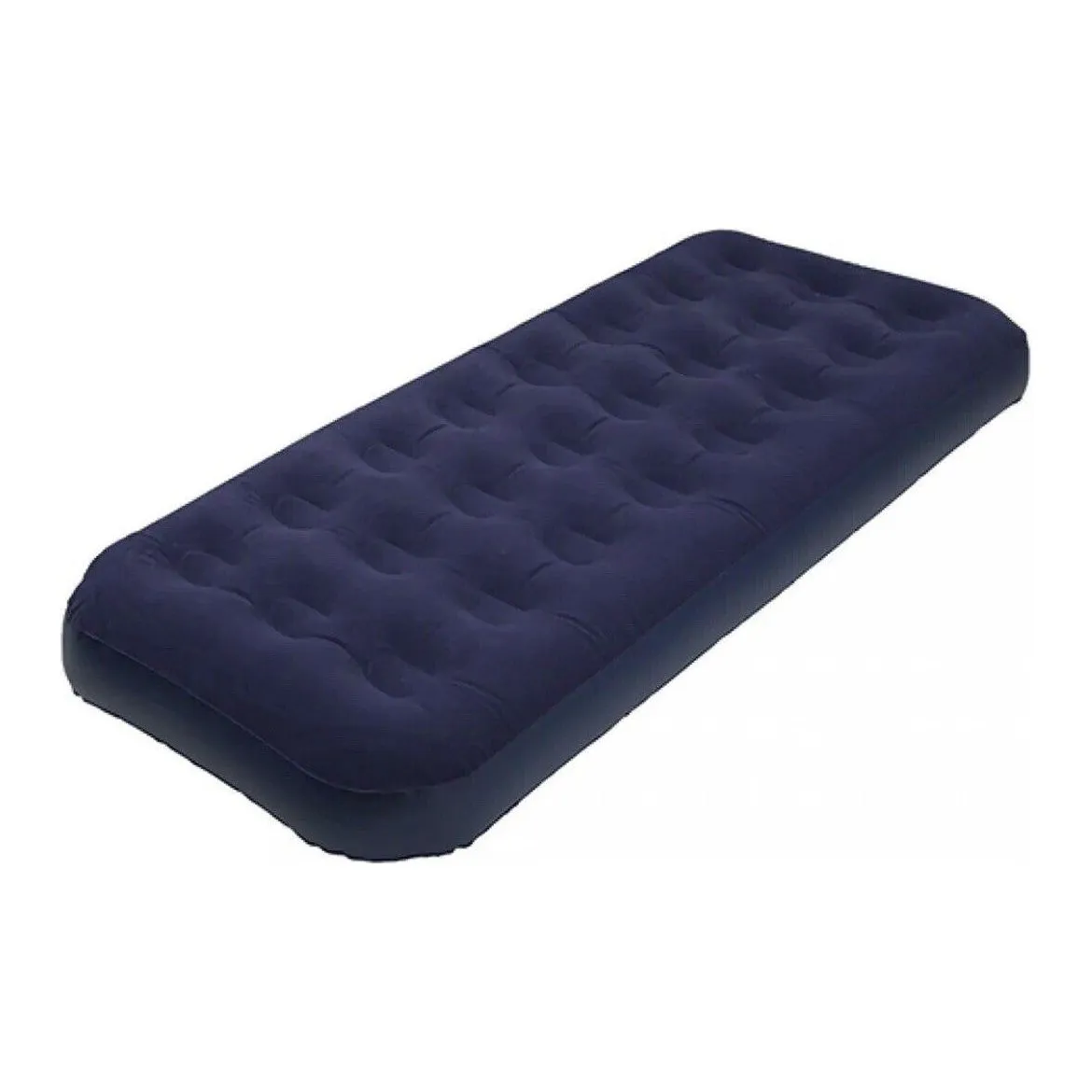 Summit Blue Flocked Single Inflatable Air Bed Outdoor Camping Mattress