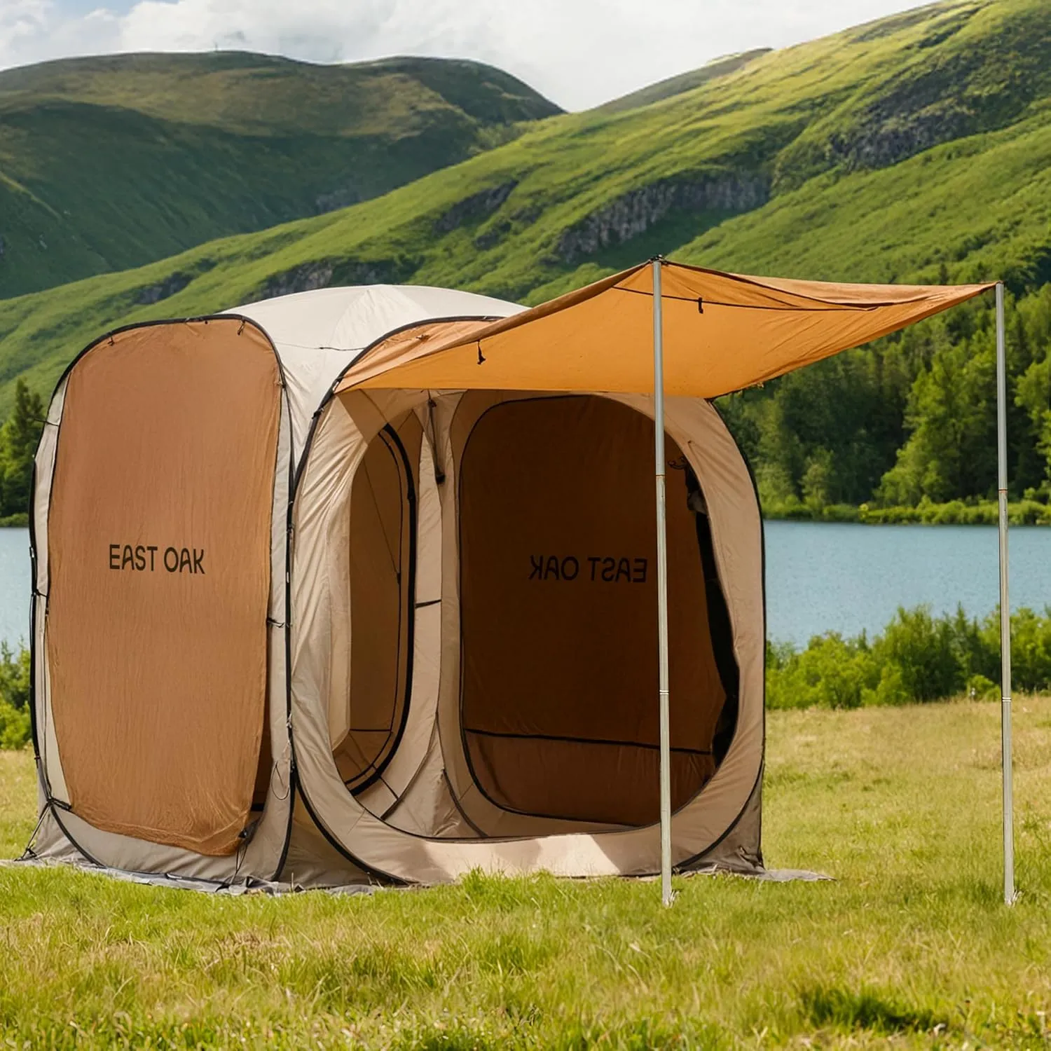 Sunshades Patio, Waterproof Canopy Walls Bag Pop Beach Beige Mesh Gazebo Shelter with Secure payment options Outdoor Carry and with Camping, Up OAK | Screen Customer-focused for EAST House | Portable | | Tent with 4/6