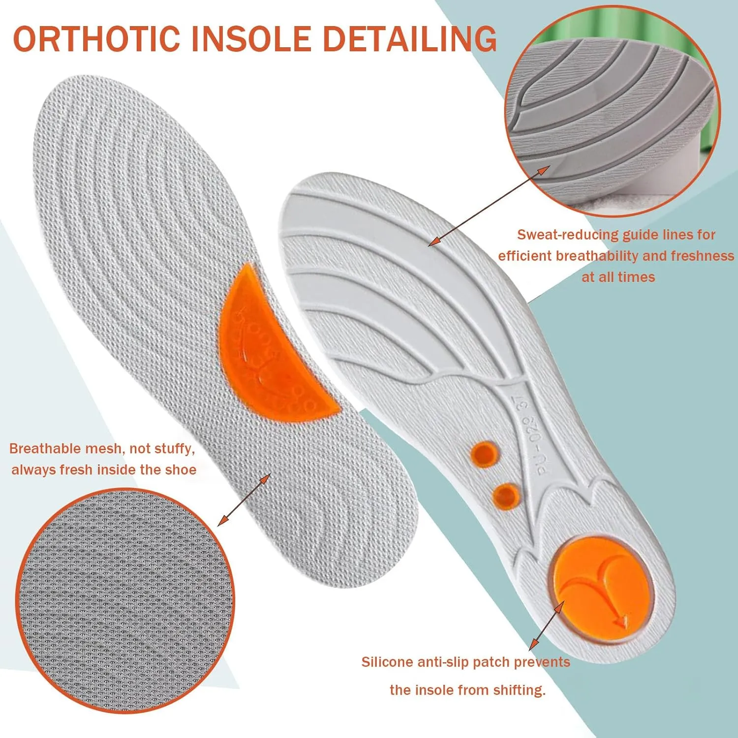 Supination Insoles for Men and Women-Adjustable Arch Support,Orthotic Corrective Inserts,Medial & Lateral Heel Wedge Insoles for Overpronation,Plantar Fasciitis,Knee Pain,O/X Leg