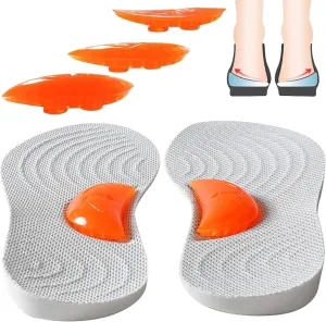 Supination Insoles for Men and Women-Adjustable Arch Support,Orthotic Corrective Inserts,Medial & Lateral Heel Wedge Insoles for Overpronation,Plantar Fasciitis,Knee Pain,O/X Leg