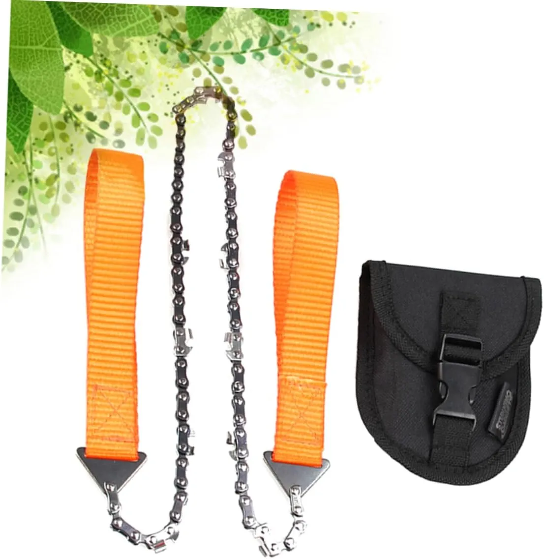 SUPVOX 2pcs Portable Chainsaw Pocket Saw for Tree Cutting Folding Hand Chain Tool Pruning Saws with Storage Case Survival Chain for Outdoor Exploring