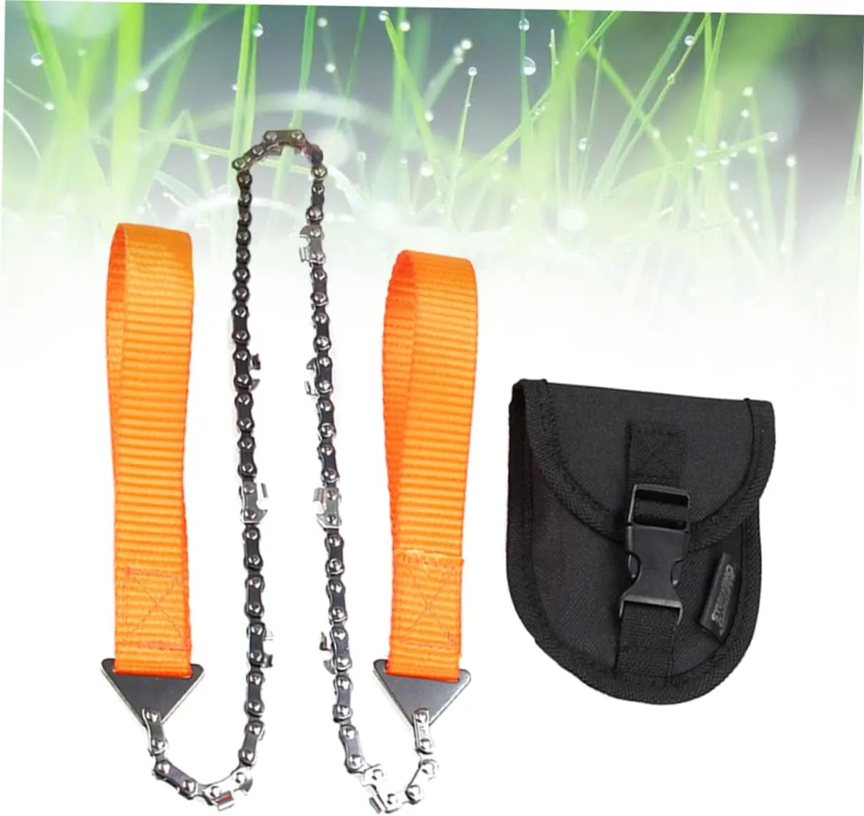 SUPVOX 2pcs Portable Chainsaw Pocket Saw for Tree Cutting Folding Hand Chain Tool Pruning Saws with Storage Case Survival Chain for Outdoor Exploring