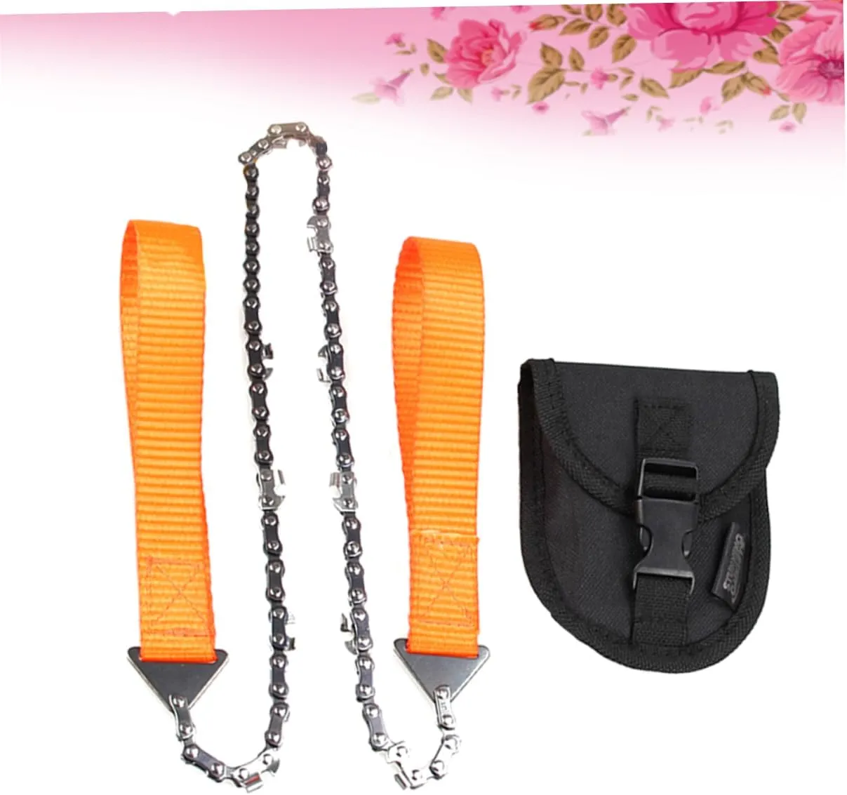 SUPVOX 2pcs Portable Chainsaw Pocket Saw for Tree Cutting Folding Hand Chain Tool Pruning Saws with Storage Case Survival Chain for Outdoor Exploring