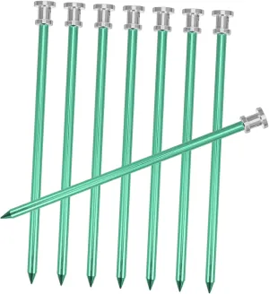 SUPVOX 8-Piece Aluminum Alloy Tent Stakes Heavy Duty Ground Nails Holes for Quick Tent Setup Random