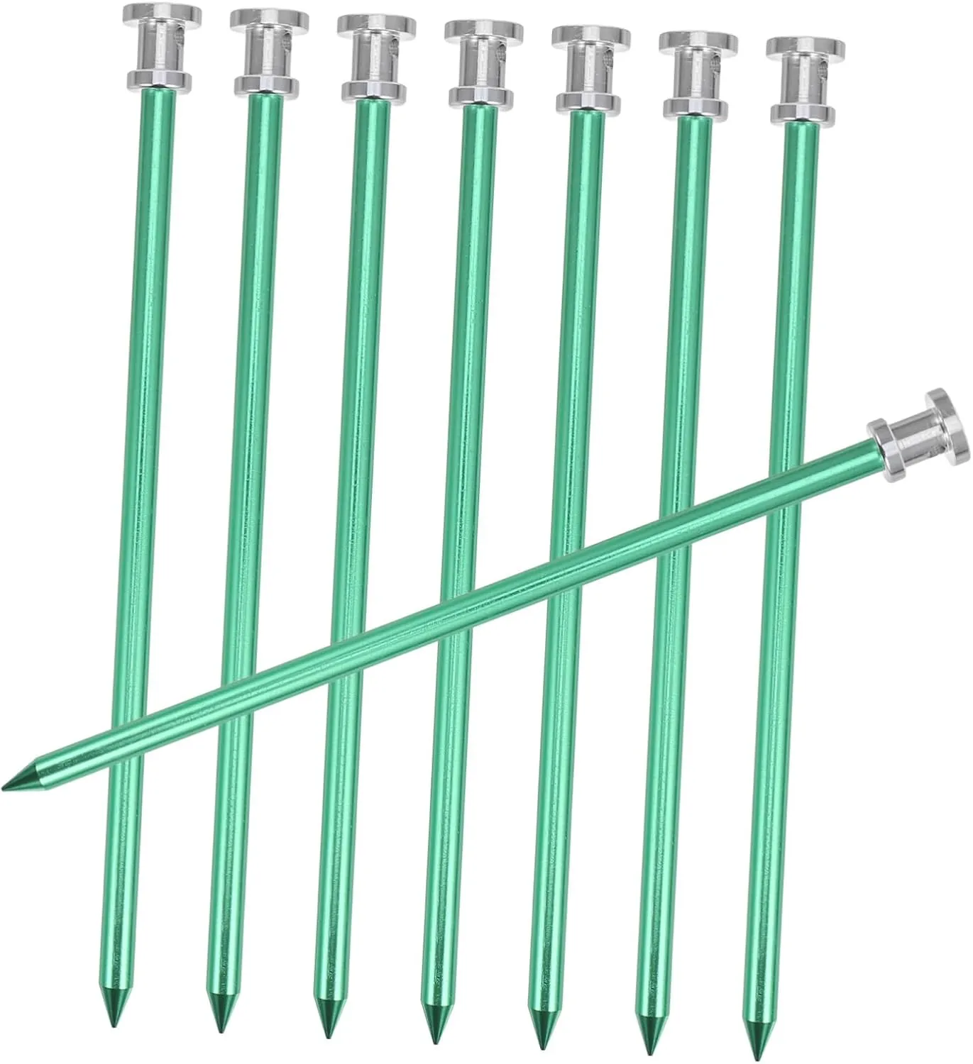 SUPVOX 8-Piece Aluminum Alloy Tent Stakes Heavy Duty Ground Nails Holes for Quick Tent Setup Random