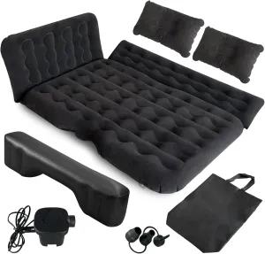 SUV Air Mattress Car Camping Bed - Inflatable Thickened and Double Car Air Mattress Bed with Air Pump Portable Foldable for Home Car Travel Camping