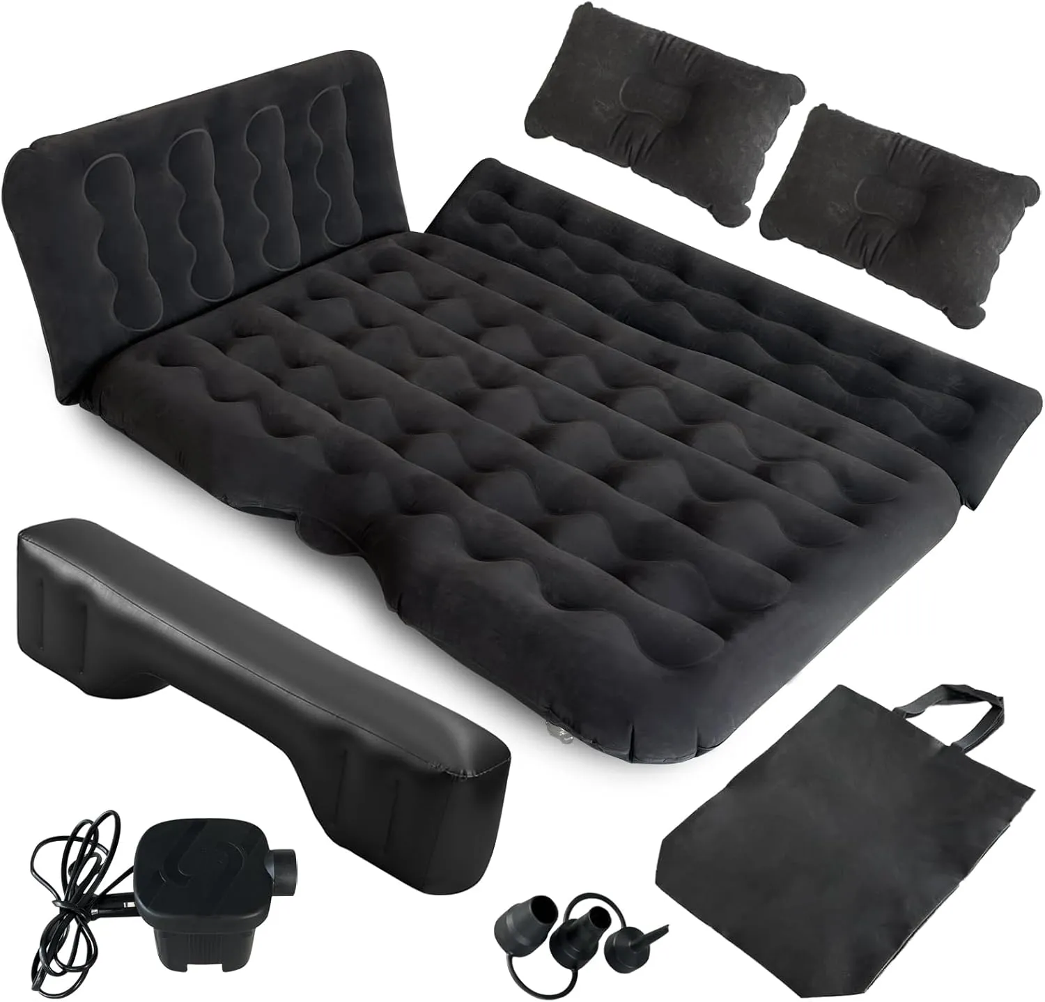 SUV Air Mattress Car Camping Bed - Inflatable Thickened and Double Car Air Mattress Bed with Air Pump Portable Foldable for Home Car Travel Camping