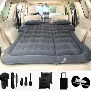 SUV Air Mattress for Car Camping, Inflatable 5.5 Inch Thickened Car Air Bed Mattress, Adjustable Independent Air Mattress with Air Pump for Small/Mid SUV, Minivan, Truck | 400 lb Capacity