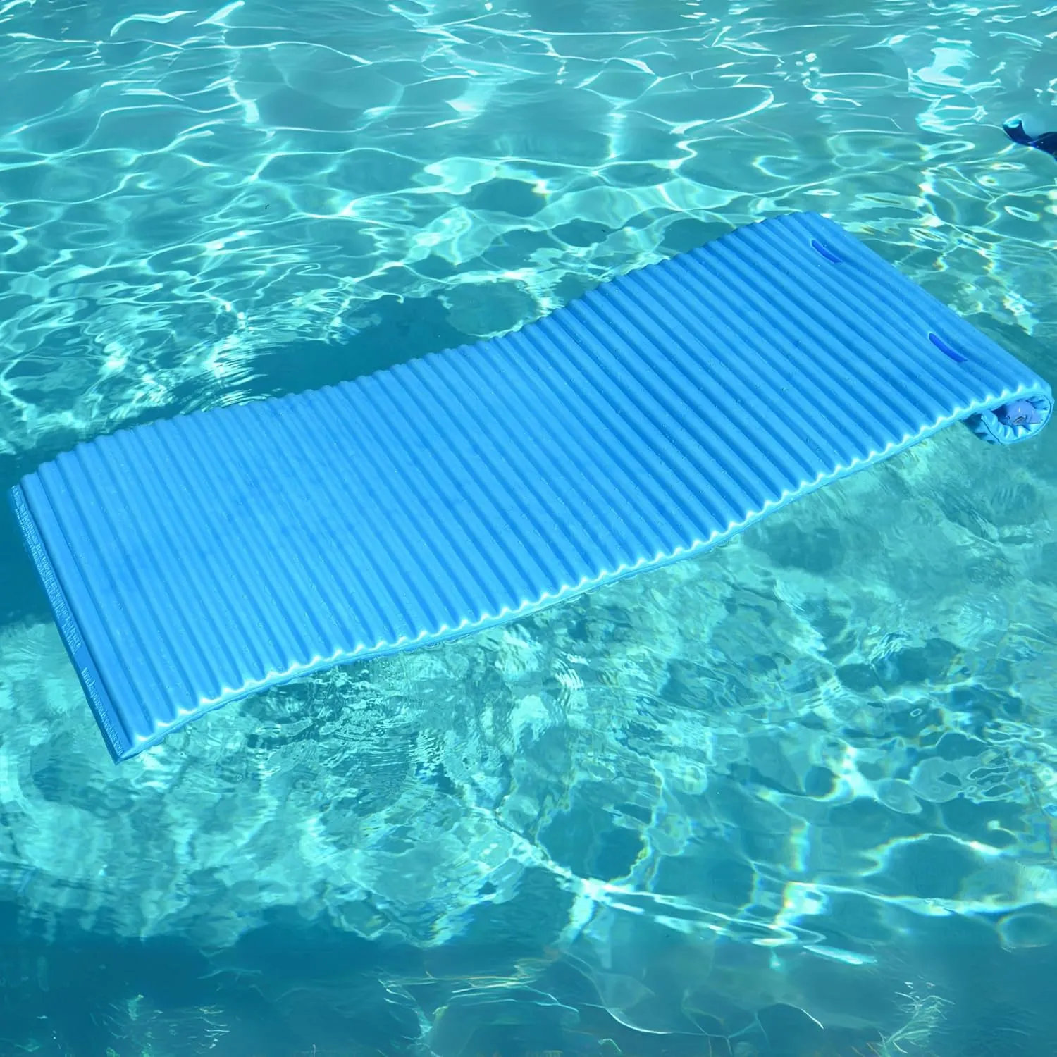 SWIMLINE ORIGINAL Foam Pool Float For Adults | Eva Float Floating Pool Mattress | Blue | Non-Sticky Foam | Includes Drawstring Storage Bag & Adjustable Pillow | Foam Pool Float | Pool Mat Adult