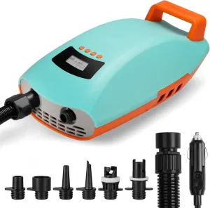 Swonder Seawolf Paddle Board Pump, 30% Faster 20 PSI SUP Electric Air Pump w/Dual Cylinder, Dual Stage & Active Cooling System, Supports 4 SUPs in a Row, 3 Colors Option