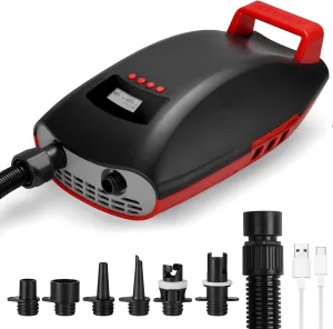 Swonder Seawolf Paddle Board Pump w/ 9000mAh Battery Powered, 2X Faster 20 PSI SUP Electric Air Pump w/Dual Cylinders, Dual Stage, Active Cooling System for Inflatable Paddleboard, Kayak
