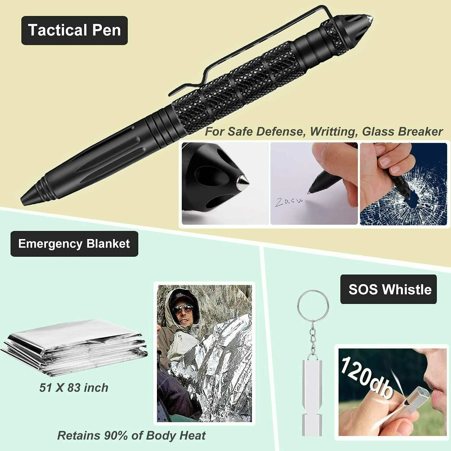 Tactical Emergency Survival Kit Outdoor Sports Tactical Hiking Camping SOS NEW