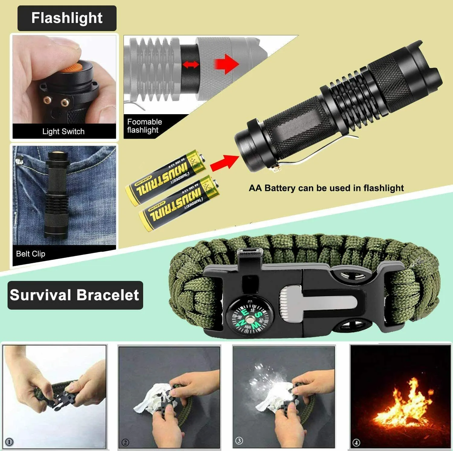 Tactical Emergency Survival Kit Outdoor Sports Tactical Hiking Camping SOS NEW