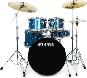 Tama Imperialstar Complete Drum Set - 5-piece - 20" Kick - Hairline Blue