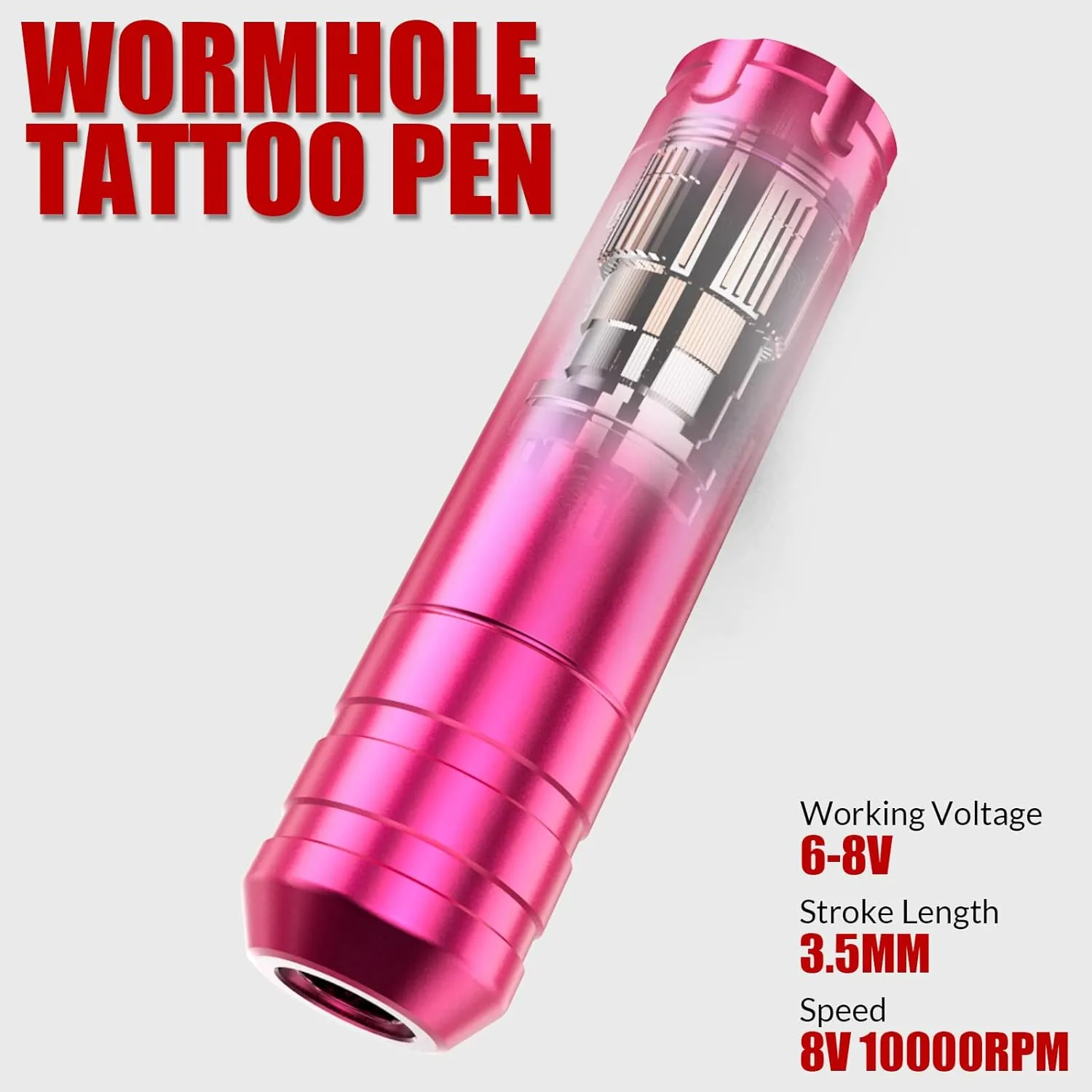 Tattoo Kit, Wormhole Tattoo Machine Kit Tattoo Gun Kit Cartridge Needles Tattoo Pen Kit for Beginners Rotary Tattoo Machine Pen Kit Tattoo Supplies WTK104