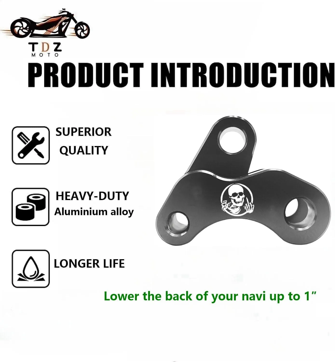 TDZ 1'' Inch Lowering Link Blocks Kit Fits for Navi 2022 2023 2024
