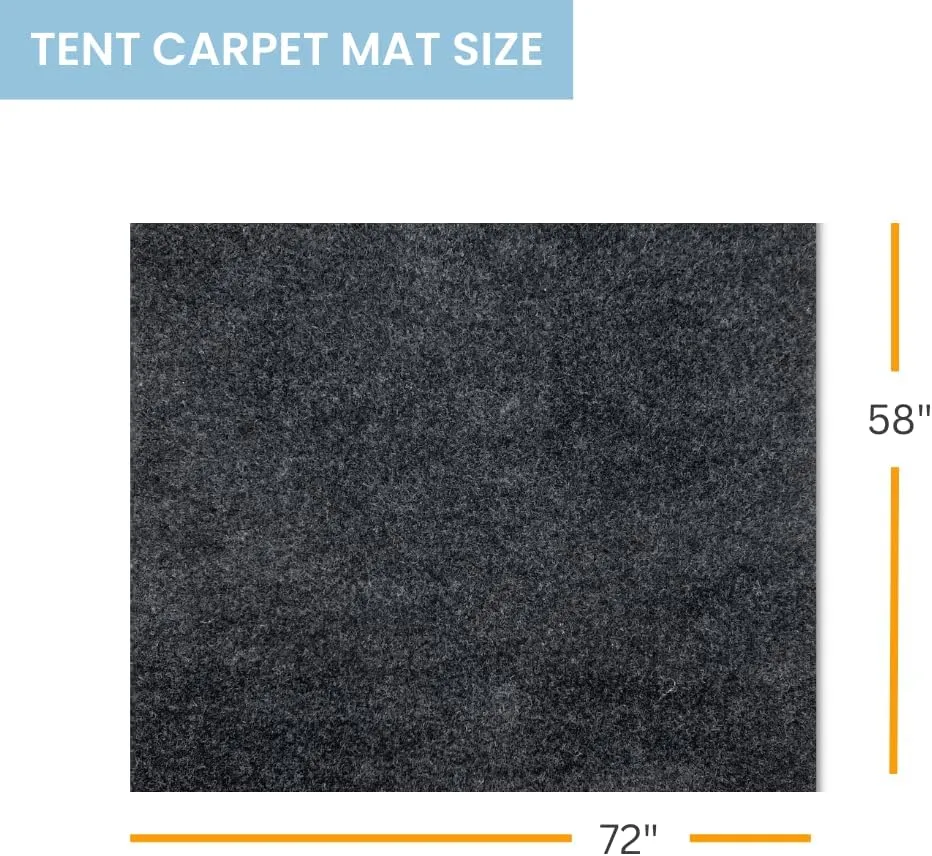 Tent Carpet Mat Camping Floor Rug Waterproof Durable Thick Portable and Foldable Lightweight Pad Insulated Picnic Non-Slip Carpet Outdoor Accessory (58" x 72")