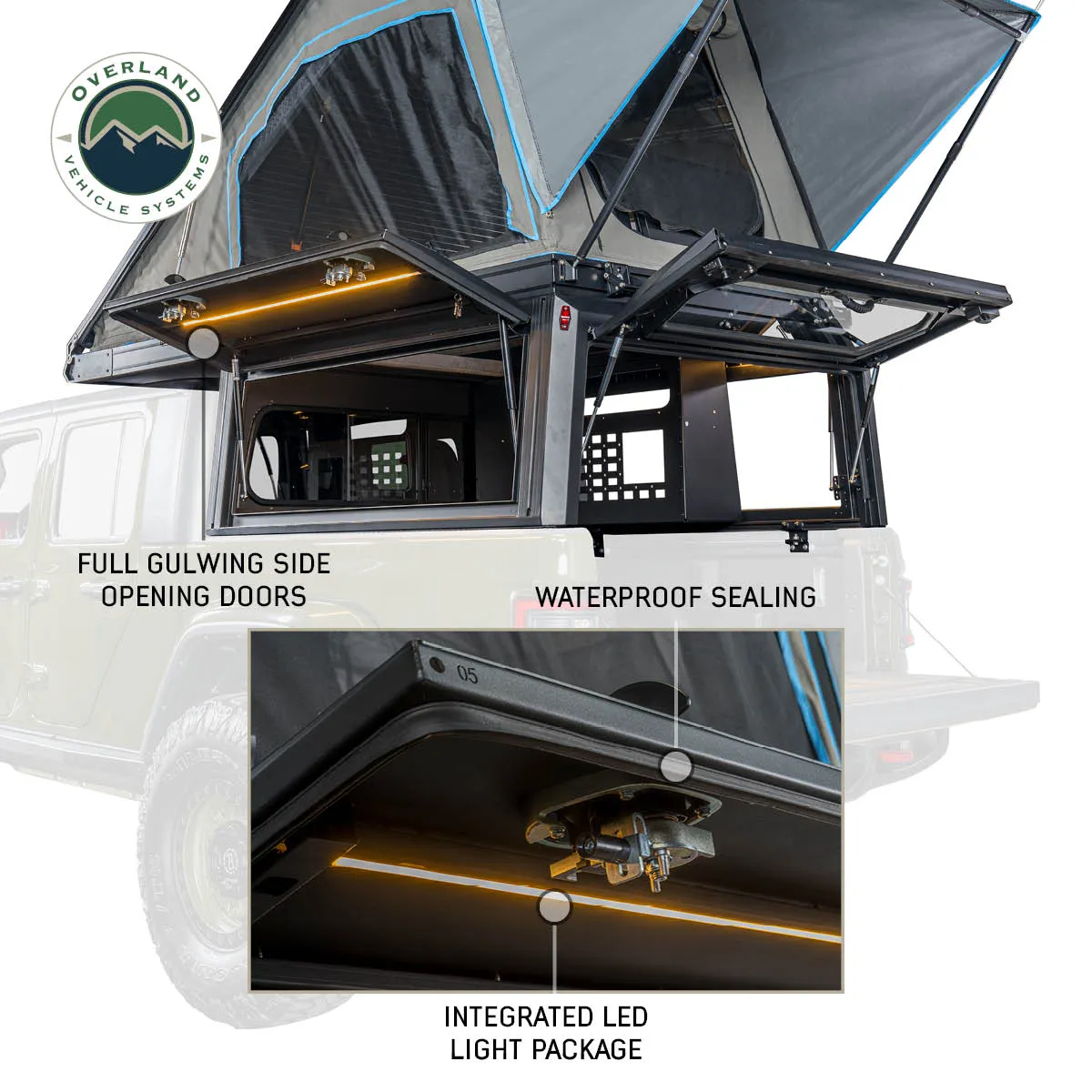 Tent, Molle End-to-end encryption MagPak Rear Side Panel, Front Windows Rear Camper & with Top-tier options Downs, Lights, Tie