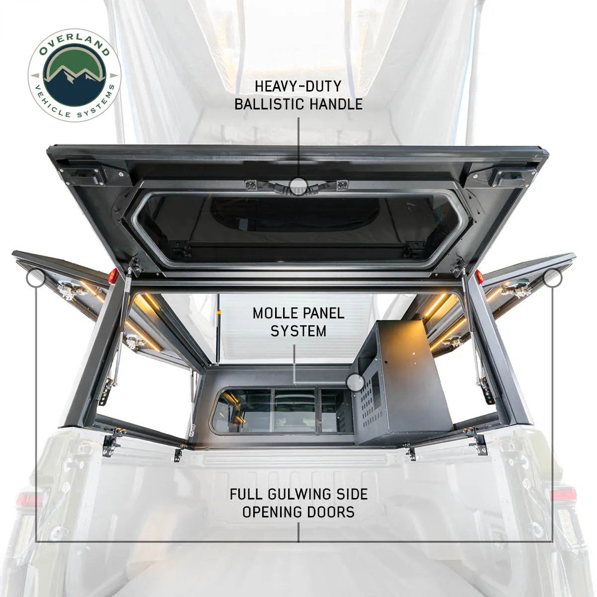 Tent, Molle End-to-end encryption MagPak Rear Side Panel, Front Windows Rear Camper & with Top-tier options Downs, Lights, Tie