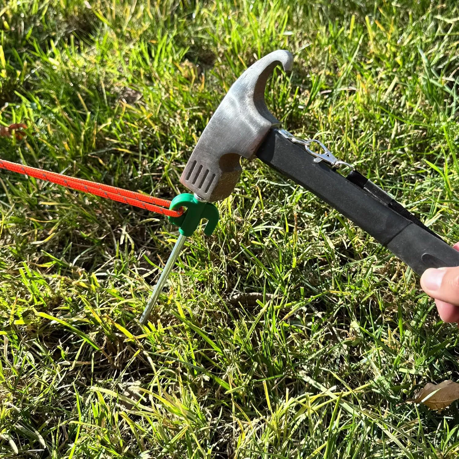 Tent Stakes, 20PCS Galvanized Ground Stake, 10 Inch Non-Rust Metal Tent Pegs Camping Tent Spikes Anchors for Outdoor Canopy, Yard Stakes for Garden, Hiking -Green