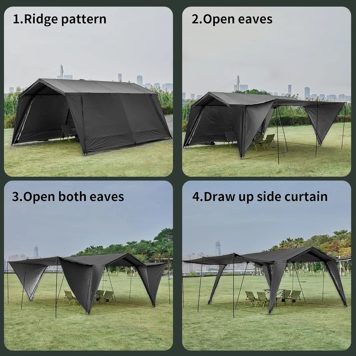 Tents 4/6/8/12 Person, Easy Setup Waterproof Camping Tent with Rainfly, Portable Double Layer Large Family Tent for Camping Backyard Outdoor &Hiking
