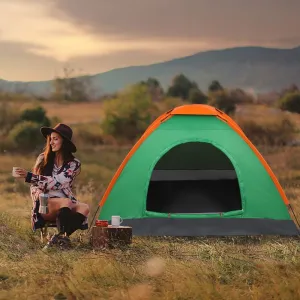 Tents for Camping 2 Person Camping Dome Tent, Lightweight Portable Backpacking Tent for Outdoor Camping/Hiking,Easy Setup Backpacking Tents, Tent for Outdoor Hiking (Orange & Green)
