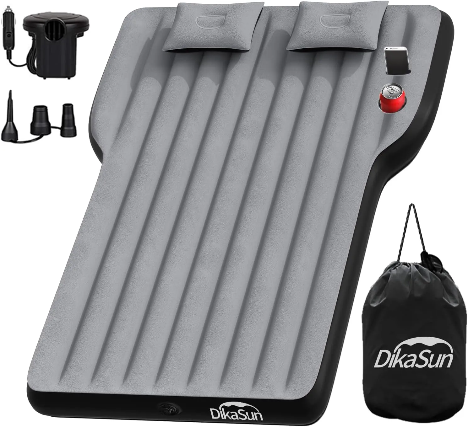 Tesla Model Y Mattress: Inflatable Camping Bed Air Mattress for Model Y, Thickened Travel SUV Sleeping Pad with Car Air Pump 2 Pillows