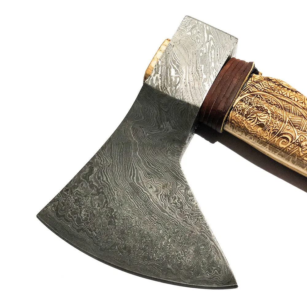 The Damascus Hatchet - Polynesian Tribal