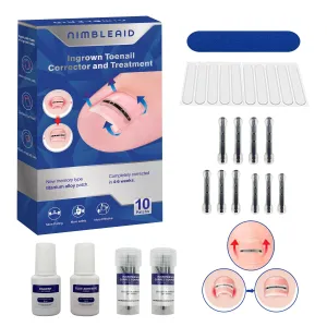 Titanium Alloy Ingrown Toenail Treatment & Corrector Kit - 3 Sizes Corrector for Men & Women Various Nail Sizes & Foot Types,Ingrown Toenail Removal Tool