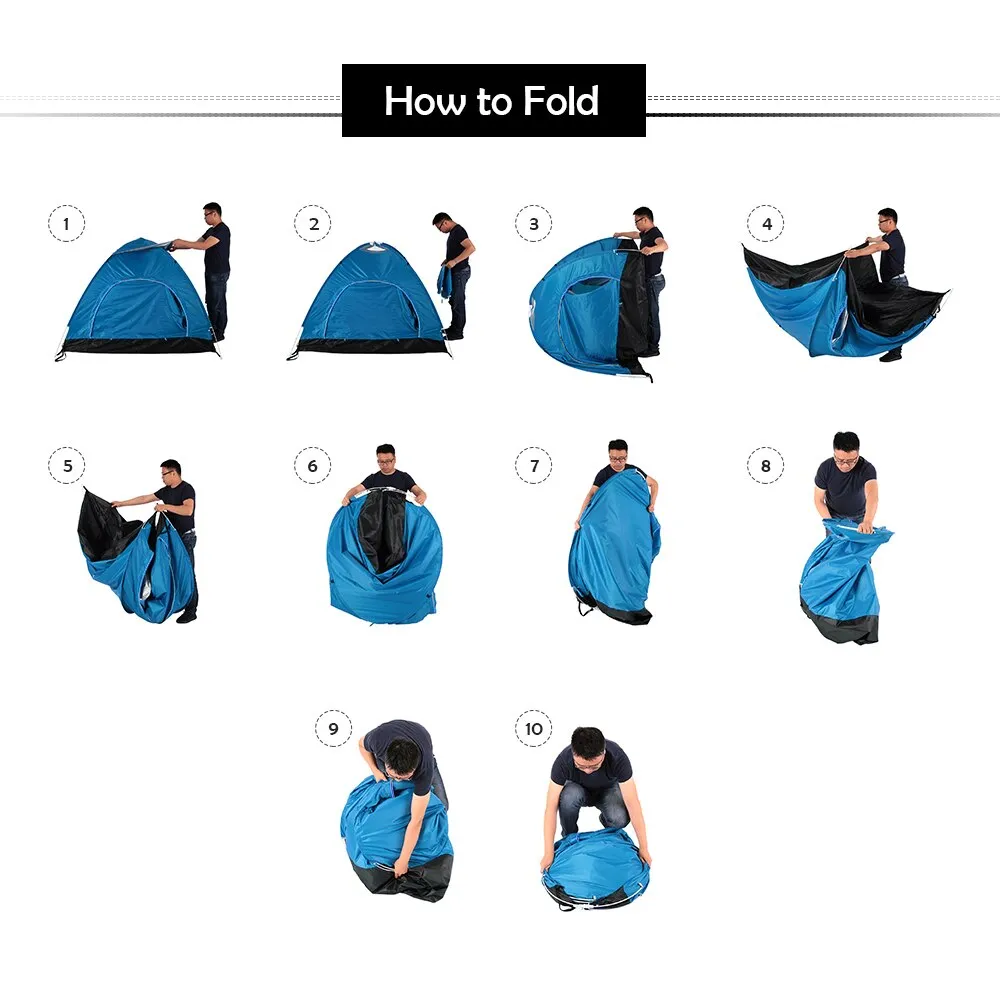 TOMSHOO Outdoor Portable Beach Tent 2-3 Person