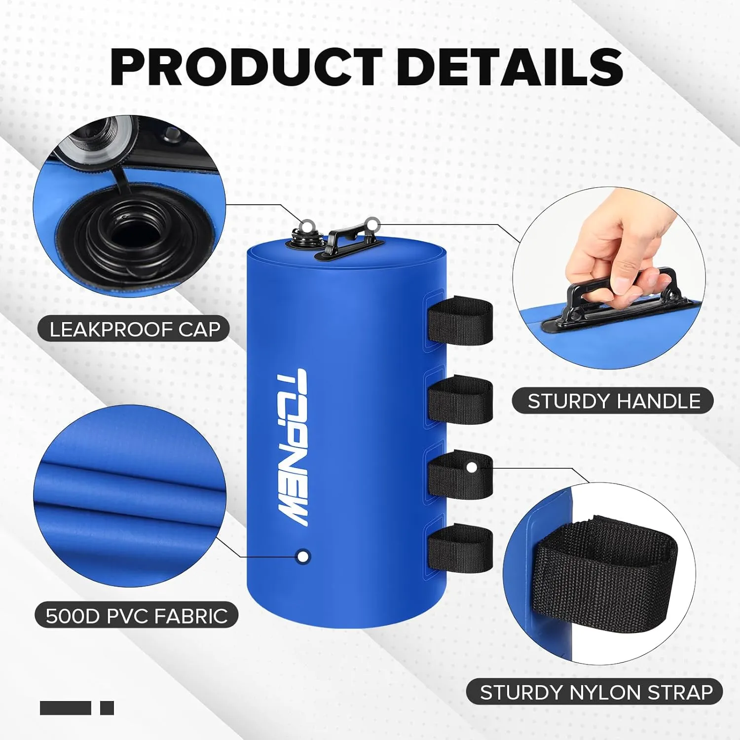 Topnew Canopy Water Weight Bag, 175 LBS Water Tent Weights Set of 4 Leg Weights for Pop Up Canopy, Canopies,Tent, Gazebo, Blue